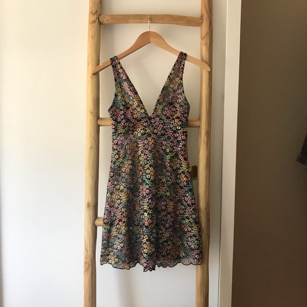 Free People colorful slip dress